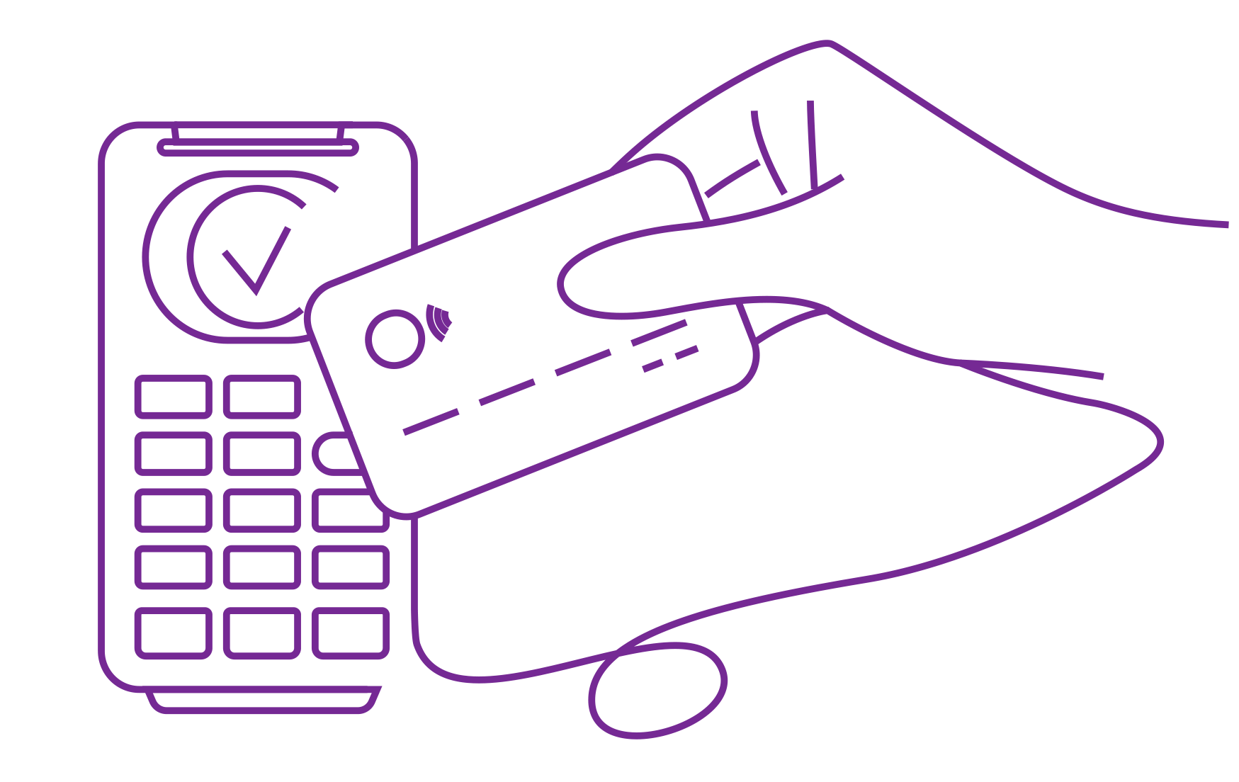 Cardholder tapping card to pay
